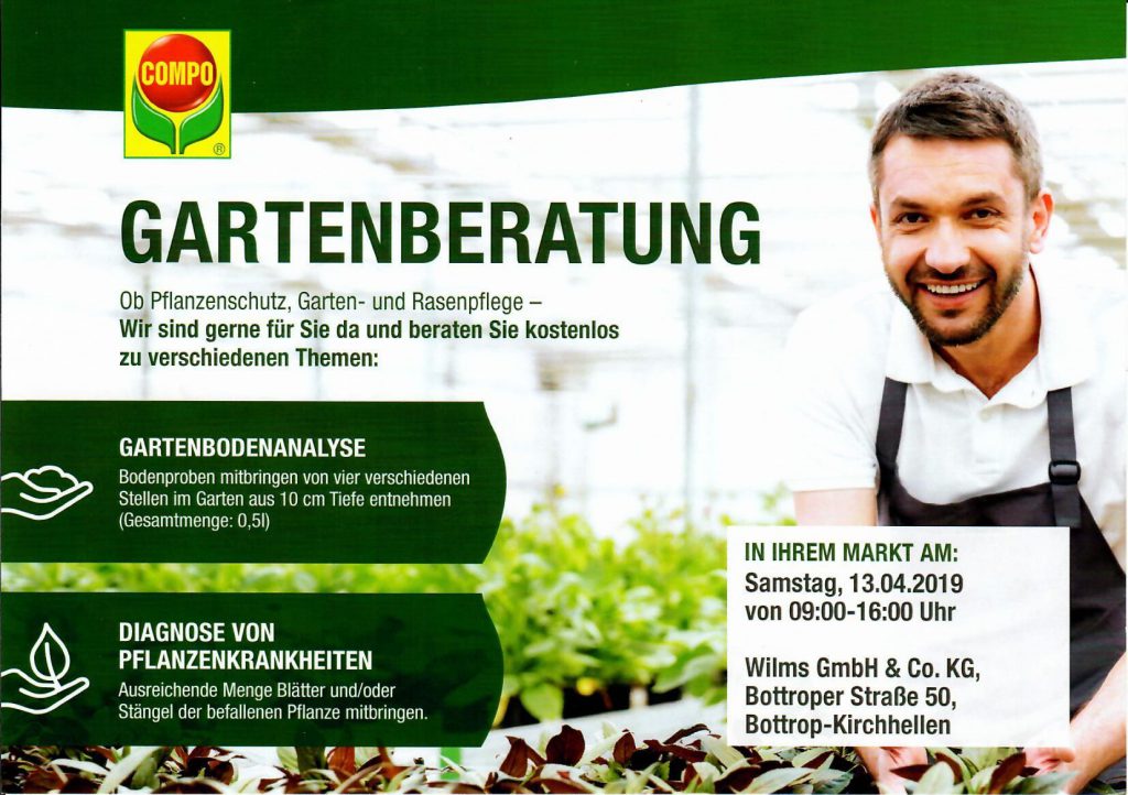 Compo Gartenberatung am 13.04.2019 von 9.00 -16.00 Uhr