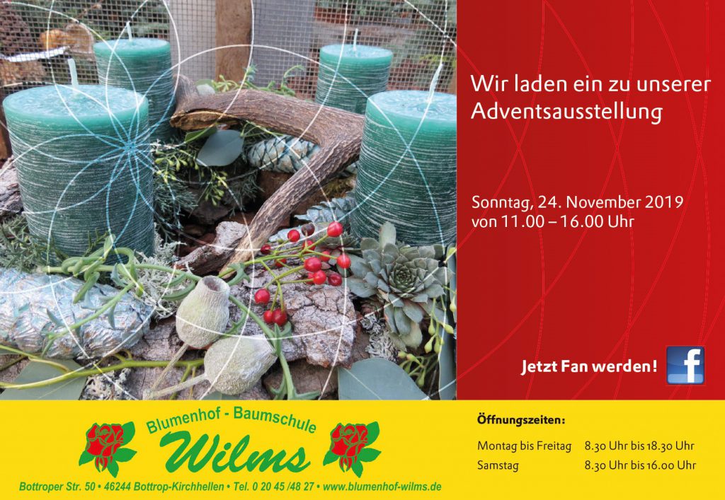 Am Sonntag den 24. November „Adventsausstellung“