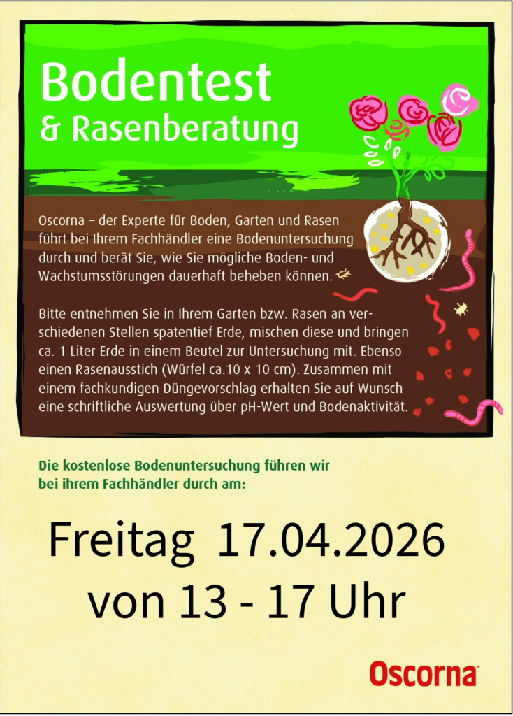 Oscorna Bodentest & Rasenberatung